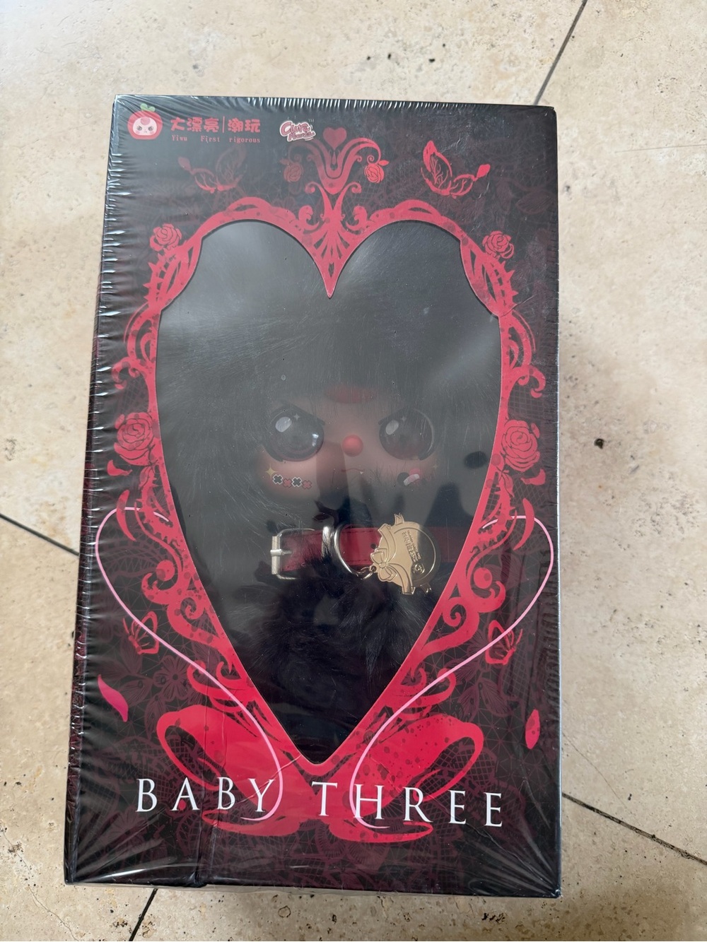 Baby three LIMITED EDITION double reincarnation 400% plush- Black bunny BB3